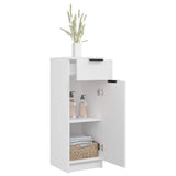 Bathroom Cabinet White 32x33.5x90 cm Engineered Wood - 45-Degree Angle