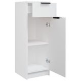 Bathroom Cabinet White 32x33.5x90 cm Engineered Wood - Close-Up Angle