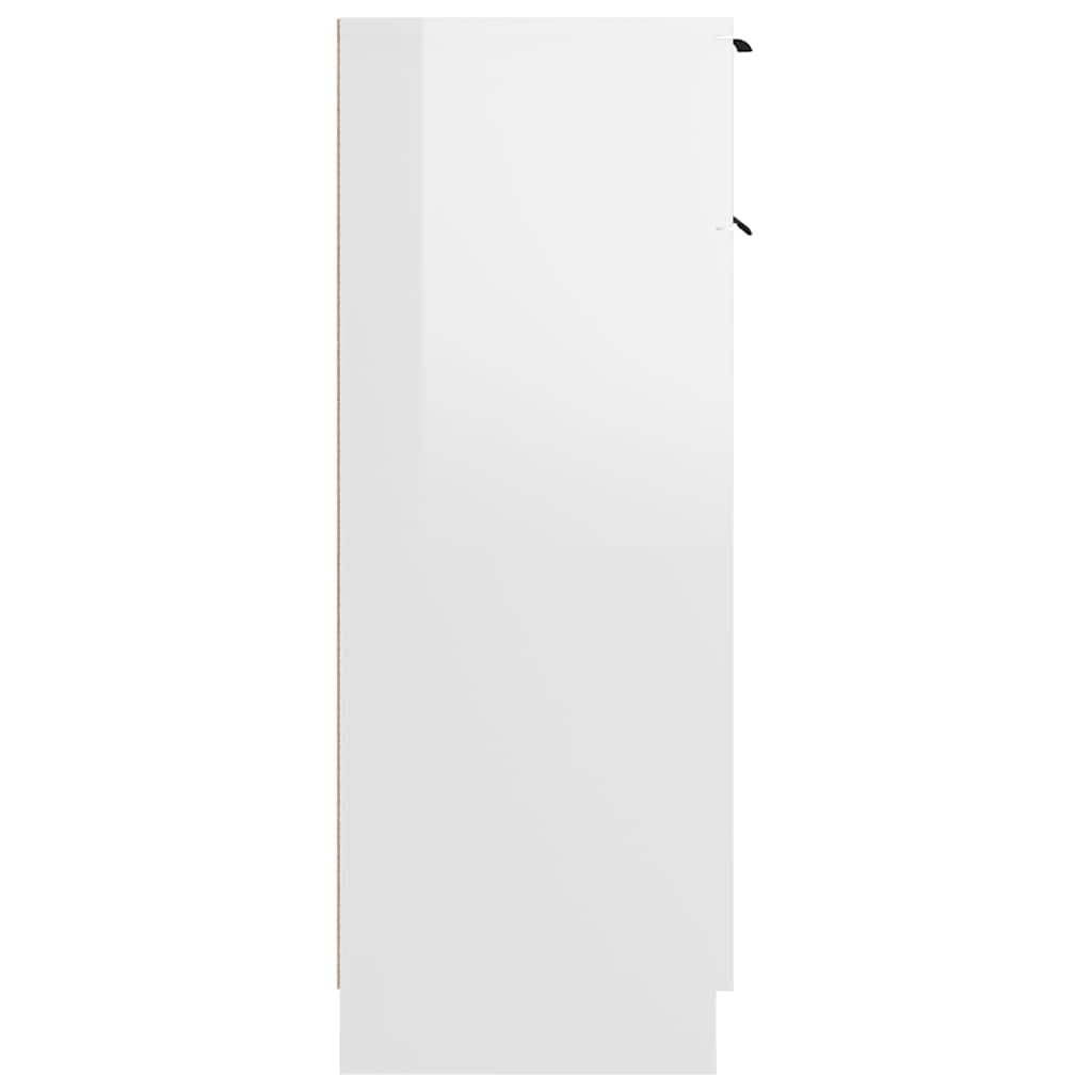 Bathroom Cabinet High Gloss White 32x33,5x90 cm Engineered Wood