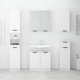 Wall-mounted Bathroom Cabinet White 32x20x67 cm - Side View