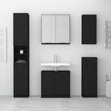 Wall-mounted Bathroom Cabinet Black 32x20x67 cm