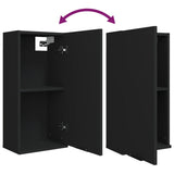 Wall-mounted Bathroom Cabinet Black 32x20x67 cm