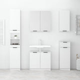 Wall-mounted Bathroom Cabinet High Gloss White 32x20x67 cm - Side View