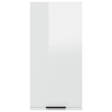Wall-mounted Bathroom Cabinet High Gloss White 32x20x67 cm - Rear View