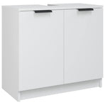 Bathroom Cabinet White 64.5x33.5x59 cm Engineered Wood