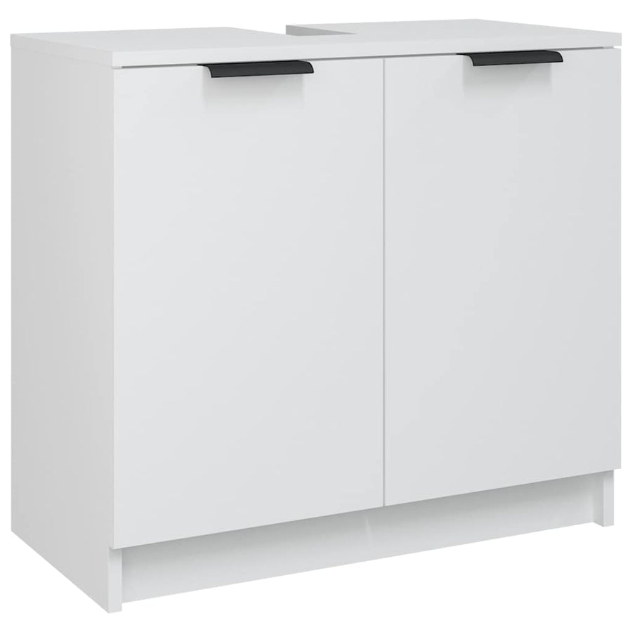 Bathroom Cabinet White 64.5x33.5x59 cm Engineered Wood