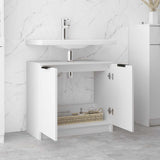 Bathroom Cabinet White 64.5x33.5x59 cm Engineered Wood - Top-Down View