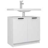 Bathroom Cabinet White 64.5x33.5x59 cm Engineered Wood - 45-Degree Angle