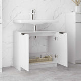 Bathroom Cabinet High Gloss White 64.5x33.5x59cm Engineered Wood