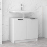 Bathroom Cabinet High Gloss White 64.5x33.5x59cm Engineered Wood