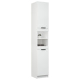 Bathroom Cabinet White 32x34x188.5 cm Engineered Wood - 45-Degree Angle