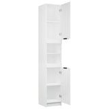 Bathroom Cabinet White 32x34x188.5 cm Engineered Wood - Low Angle