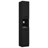 Bathroom Cabinet Black 32x34x188.5 cm Engineered Wood - 45-Degree Angle