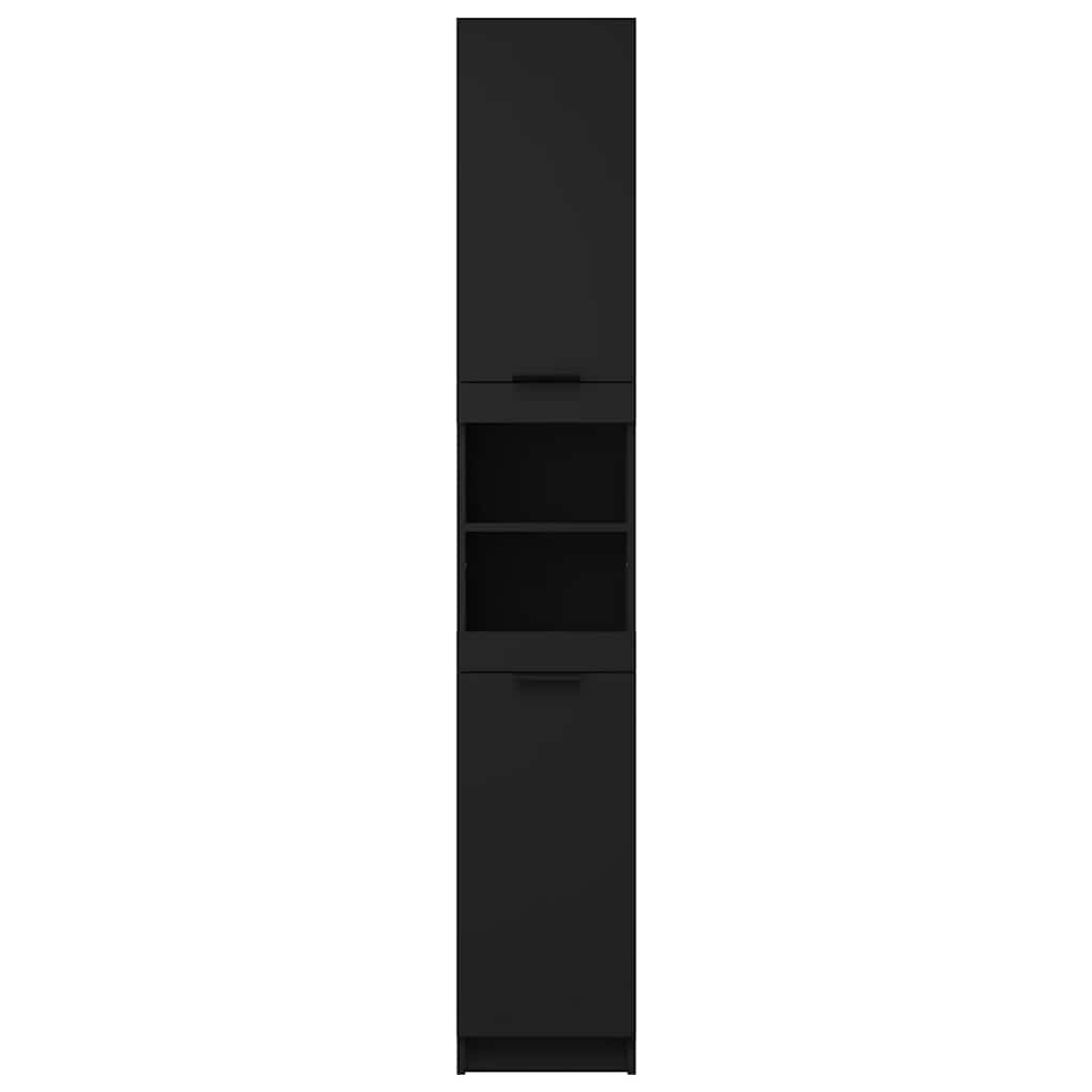 Bathroom Cabinet Black 32x34x188.5 cm Engineered Wood
