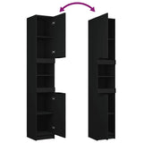 Bathroom Cabinet Black 32x34x188.5 cm Engineered Wood - Extra Image