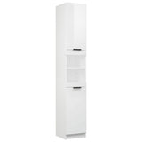 Bathroom Cabinet High Gloss White 32x34x188.5cm Engineered Wood