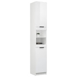 Bathroom Cabinet High Gloss White 32x34x188.5cm Engineered Wood