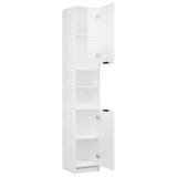 Bathroom Cabinet High Gloss White 32x34x188.5cm Engineered Wood - Low Angle