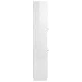 Bathroom Cabinet High Gloss White 32x34x188.5cm Engineered Wood