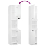 Bathroom Cabinet High Gloss White 32x34x188.5cm Engineered Wood