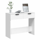 Console Table White 90x36x75 cm Engineered Wood - Top-Down View