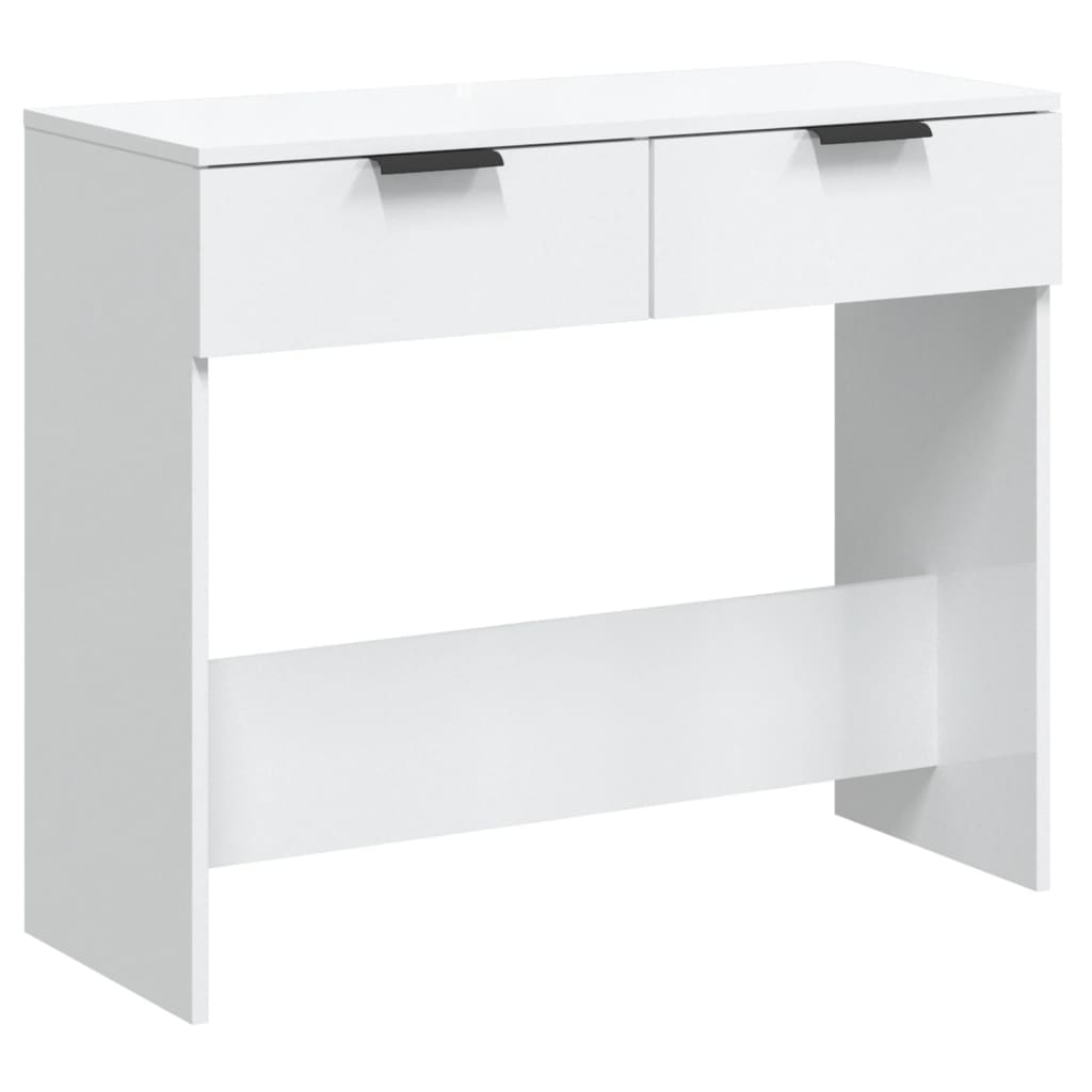 Console Table High Gloss White 90x36x75 cm Engineered Wood