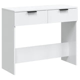 Console Table High Gloss White 90x36x75 cm Engineered Wood