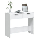 Console Table High Gloss White 90x36x75 cm Engineered Wood