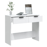 Console Table High Gloss White 90x36x75 cm Engineered Wood - 45-Degree Angle