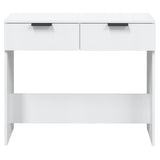 Console Table High Gloss White 90x36x75 cm Engineered Wood - Rear View
