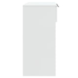 Console Table High Gloss White 90x36x75 cm Engineered Wood - Close-Up Angle