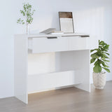 Console Table High Gloss White 90x36x75 cm Engineered Wood