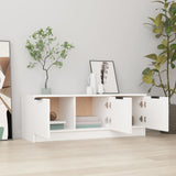 TV Cabinet White 102x35x36.5 cm Engineered Wood - Side View