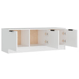 TV Cabinet White 102x35x36.5 cm Engineered Wood - Rear View