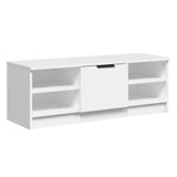 TV Cabinet White 102x35.5x36.5 cm Engineered Wood - Front View