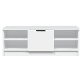 TV Cabinet White 102x35.5x36.5 cm Engineered Wood - Rear View