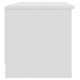 TV Cabinet White 102x35.5x36.5 cm Engineered Wood - Close-Up Angle
