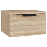 Wall-mounted Bedside Cabinets 2 pcs Sonoma Oak 34x30x20 cm - Top-Down View