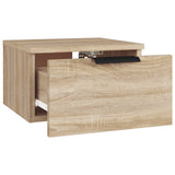 Wall-mounted Bedside Cabinets 2 pcs Sonoma Oak 34x30x20 cm - Rear View
