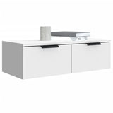 Wall Cabinet White 68x30x20 cm Engineered Wood - Top-Down View