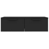 Wall Cabinet Black 68x30x20 cm Engineered Wood - Rear View
