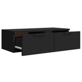 Wall Cabinet Black 68x30x20 cm Engineered Wood - Close-Up Angle