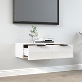 Wall Cabinet High Gloss White 68x30x20 cm Engineered Wood