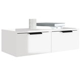 Wall Cabinet High Gloss White 68x30x20 cm Engineered Wood - Top-Down View