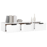 Wall Cabinet High Gloss White 102x30x20 cm Engineered Wood - Top-Down View