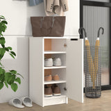 Shoe Cabinet White 30x35x70 cm Engineered Wood - Side View