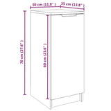 Shoe Cabinet White 30x35x70 cm Engineered Wood