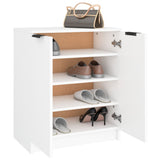 Shoe Cabinet White 59x35x70 cm Engineered Wood - Low Angle