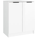 Shoe Cabinet High Gloss White 59x35x70 cm Engineered Wood