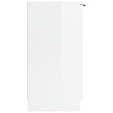 Shoe Cabinet High Gloss White 59x35x70 cm Engineered Wood - Top-Down View